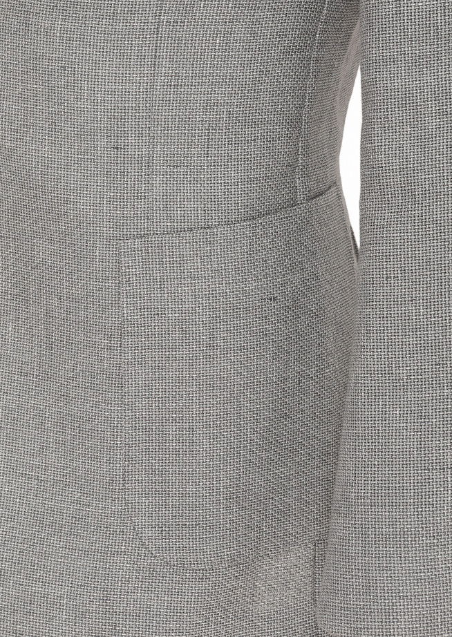 Açık Gri Mikro Comfort Fit Yün Karışımlı Ceket - 3