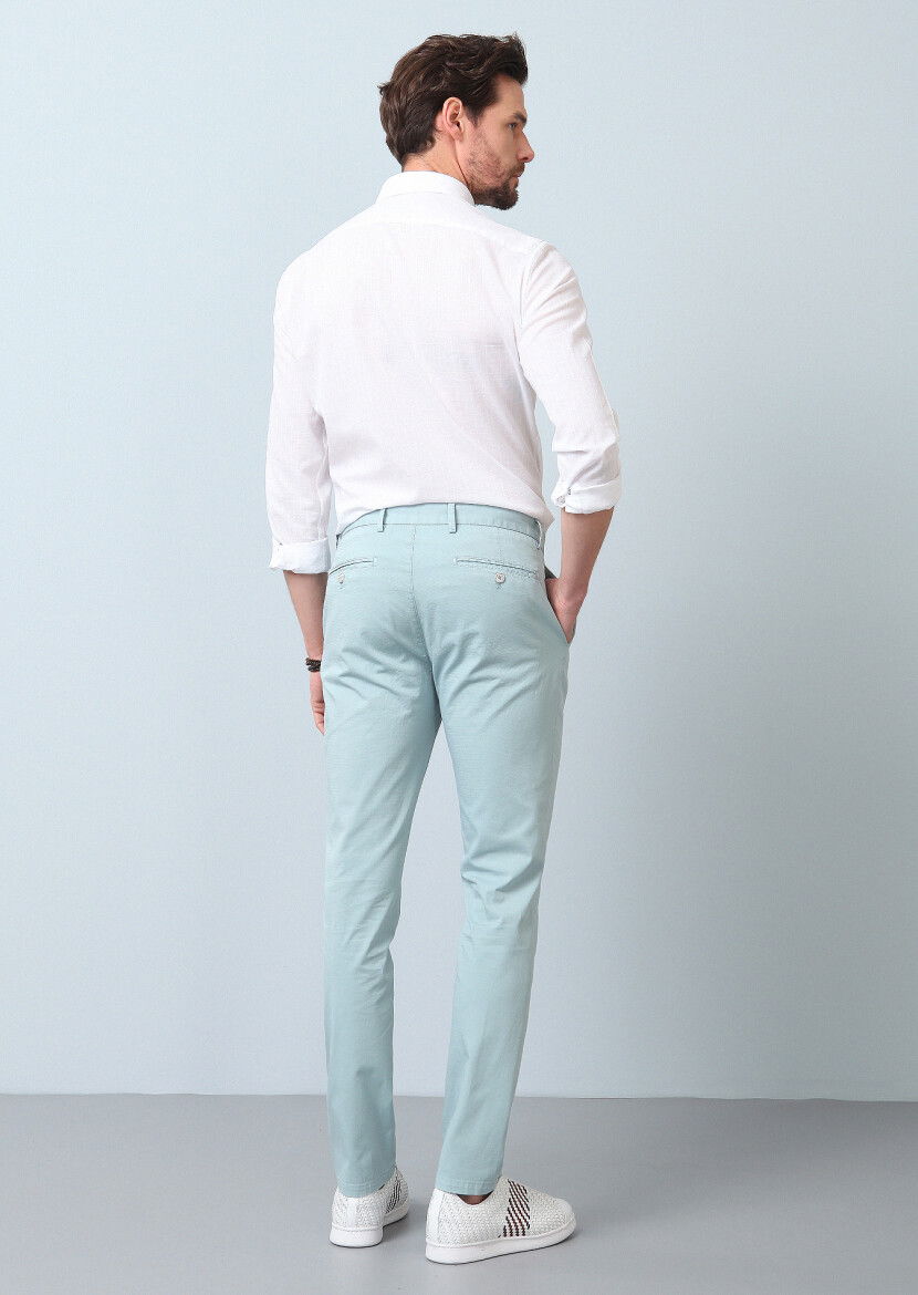 Aqua Düz Dokuma Slim Fit Casual Pamuk Karışımlı Pantolon - 5