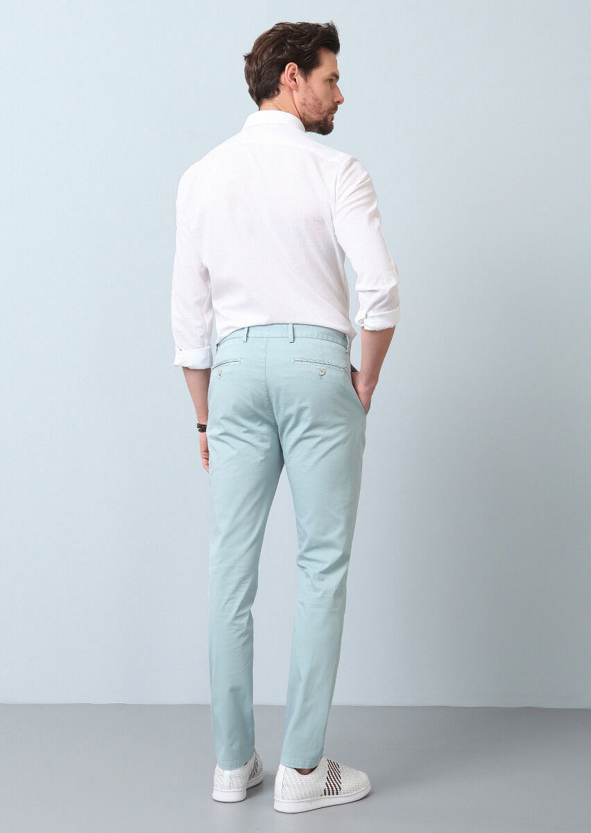 Aqua Düz Dokuma Slim Fit Casual Pamuk Karışımlı Pantolon - 5