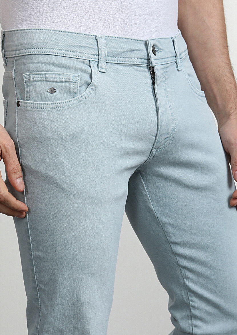 Aqua Düz Dokuma Slim Fit Casual Pamuk Karışımlı Pantolon - 2