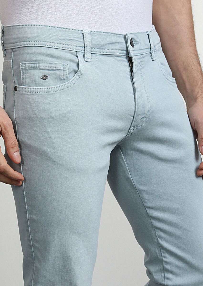 Aqua Düz Dokuma Slim Fit Casual Pamuk Karışımlı Pantolon - 2