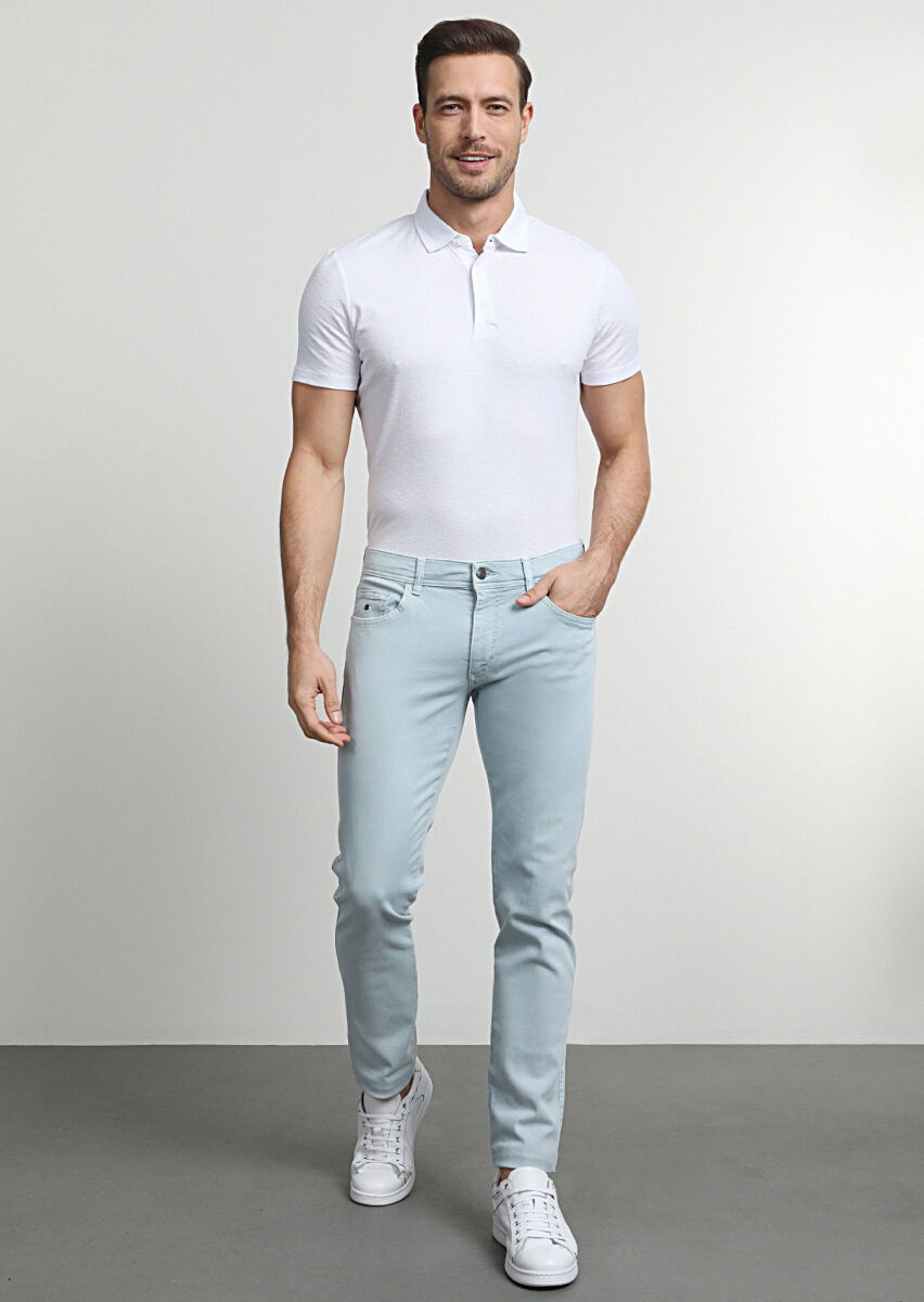 Aqua Düz Dokuma Slim Fit Casual Pamuk Karışımlı Pantolon - 3