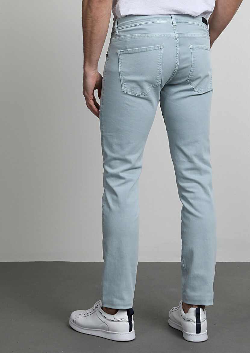 Aqua Düz Dokuma Slim Fit Casual Pamuk Karışımlı Pantolon - 4