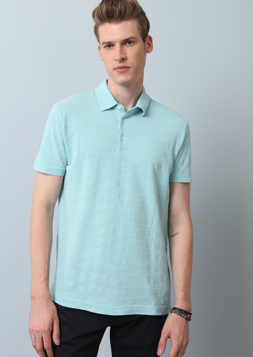 Aqua Polo Yaka %100 Pamuk T-Shirt 