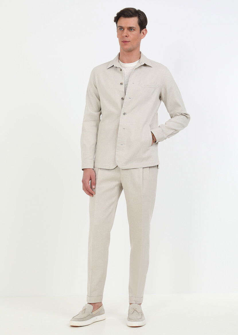 Beige Overshirt - 2