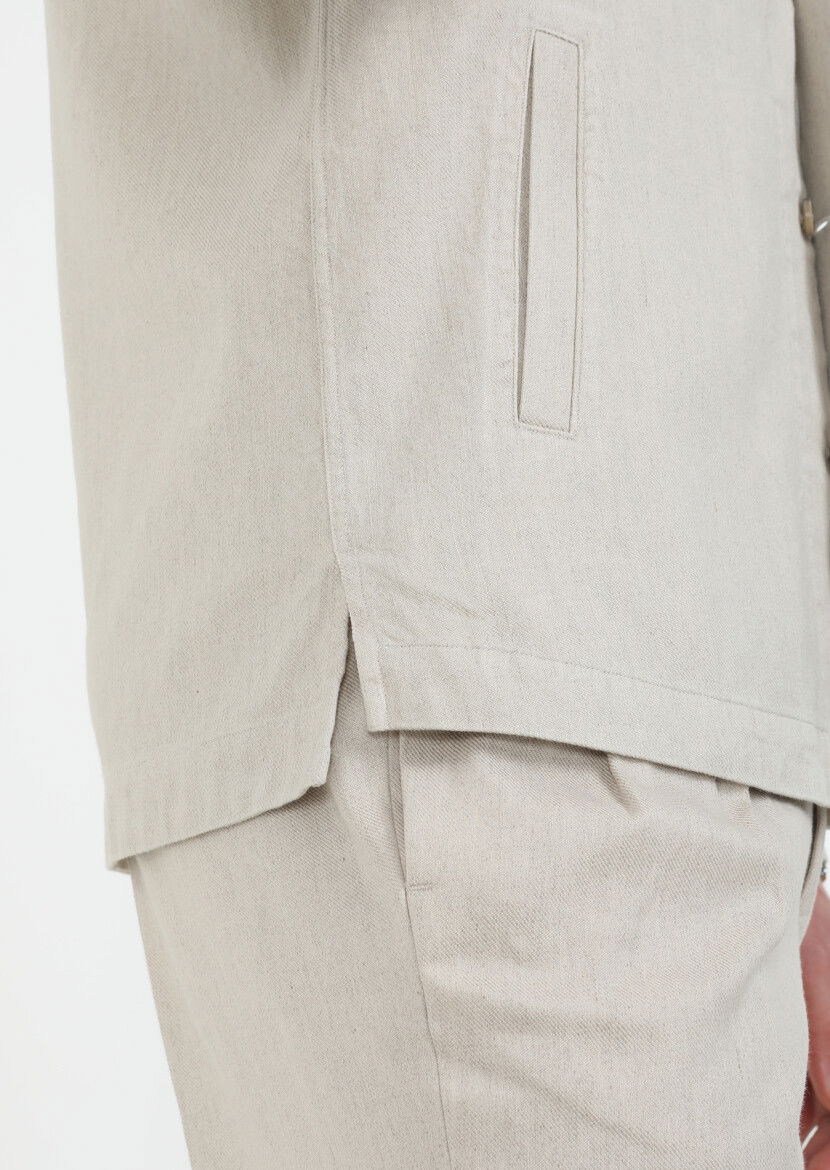 Beige Overshirt - 6