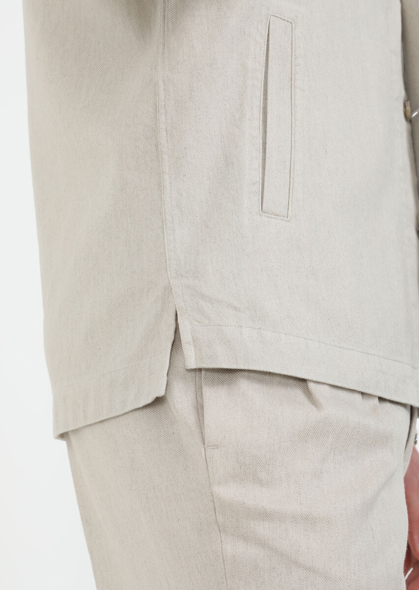 Beige Overshirt - 6