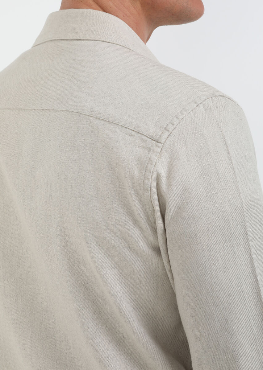 Beige Overshirt - 8