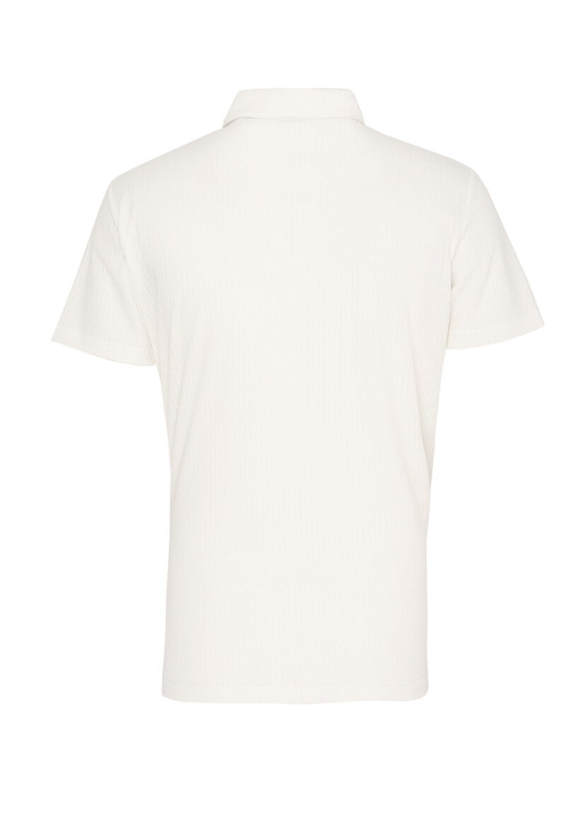 Beyaz Polo Yaka T-Shirt - 3