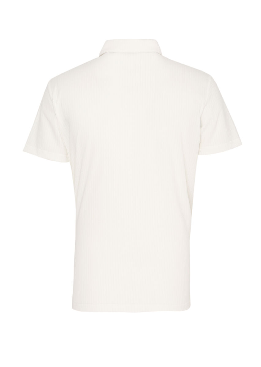 Beyaz Polo Yaka T-Shirt - 3