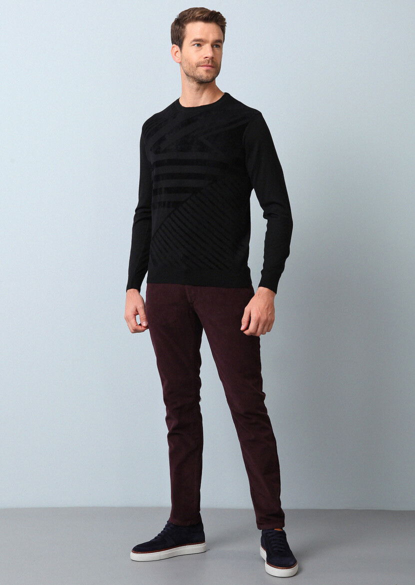 Black Knitwear Sweatshirt - 3