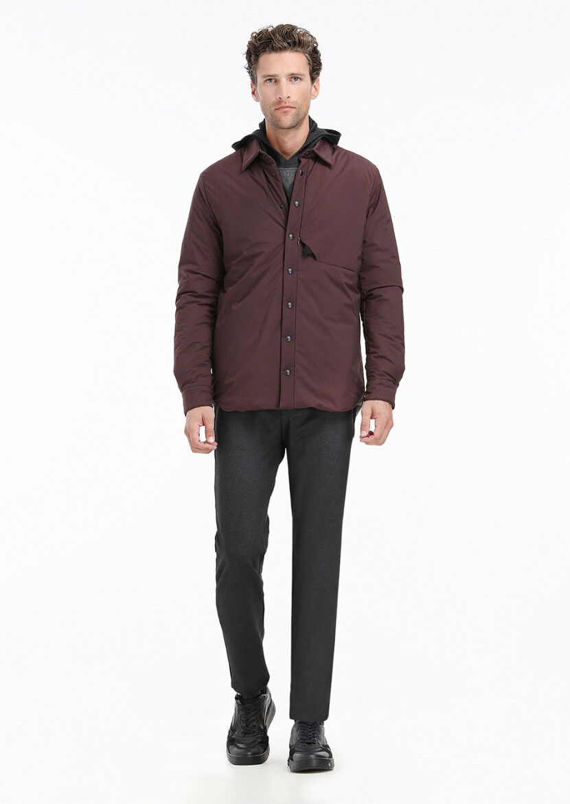 Bordo Regular Fit Spor Ceket - 1
