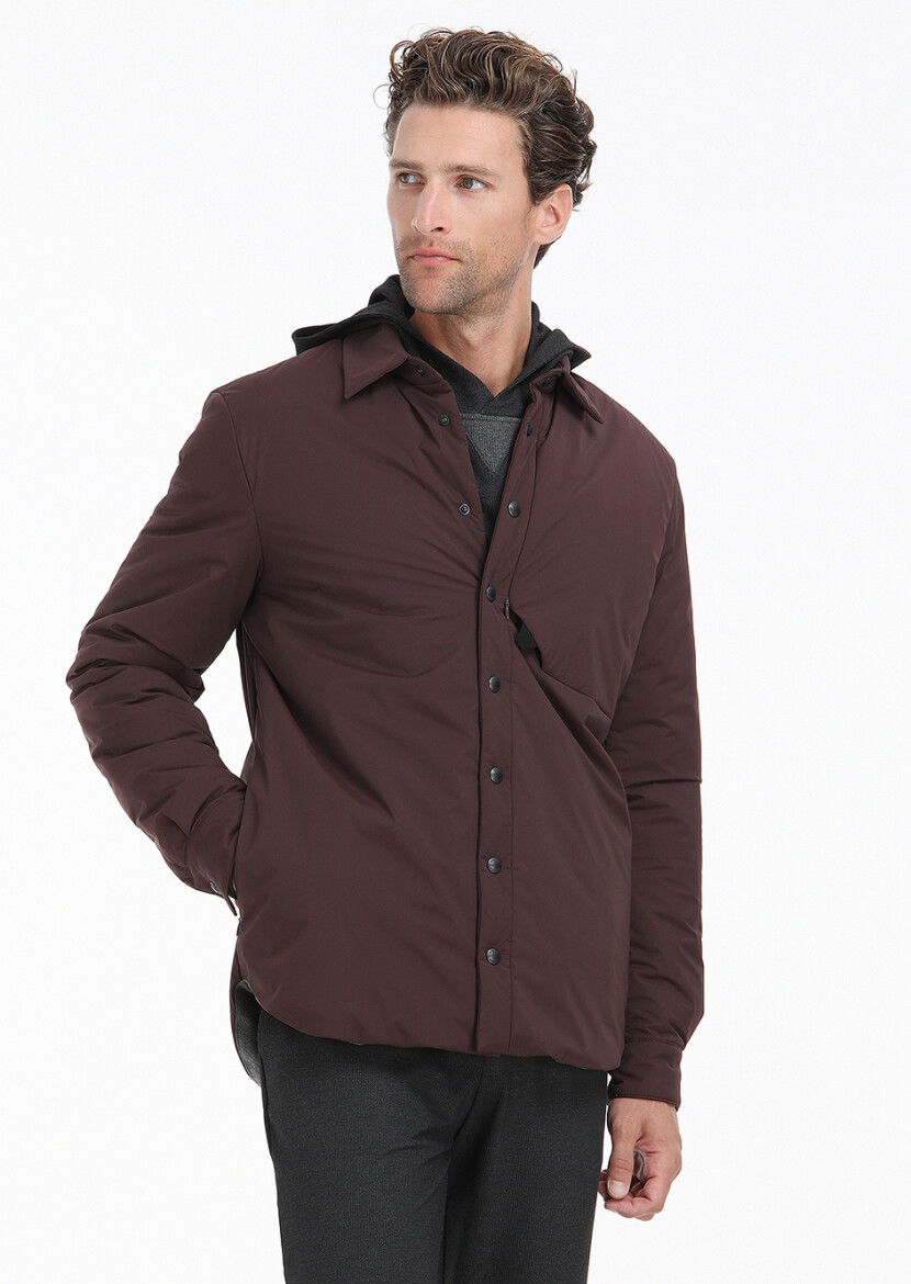 Bordo Regular Fit Spor Ceket - 2