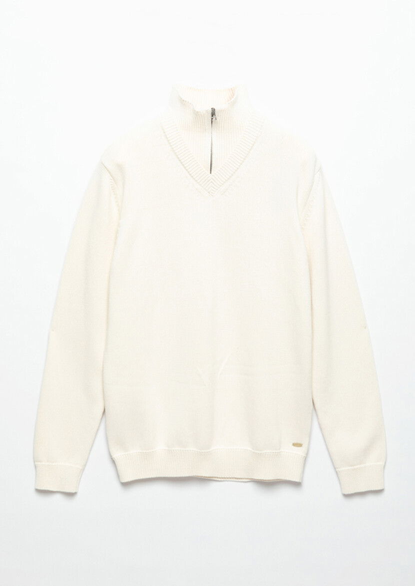 Ecru Knitwear Sweatshirt - 7