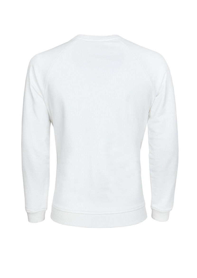 Ekru Desenli Sweatshırt - 7