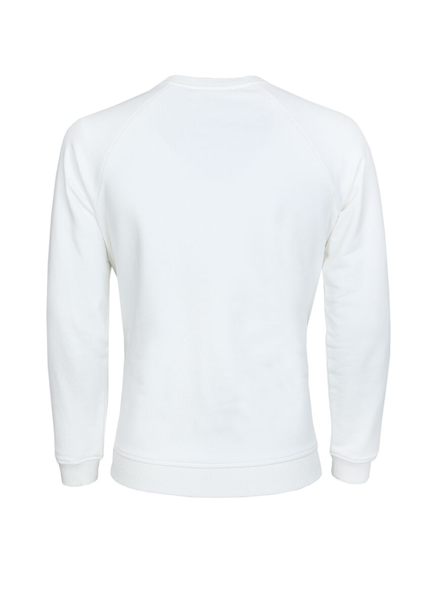 Ekru Desenli Sweatshırt - 7
