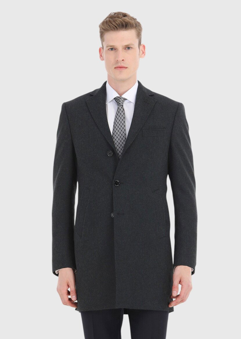Grey Weaving Overcoat - 2