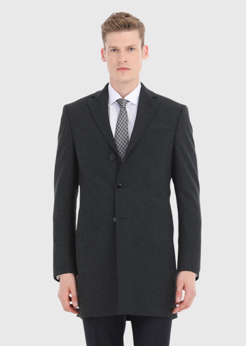 Grey Weaving Overcoat - 2