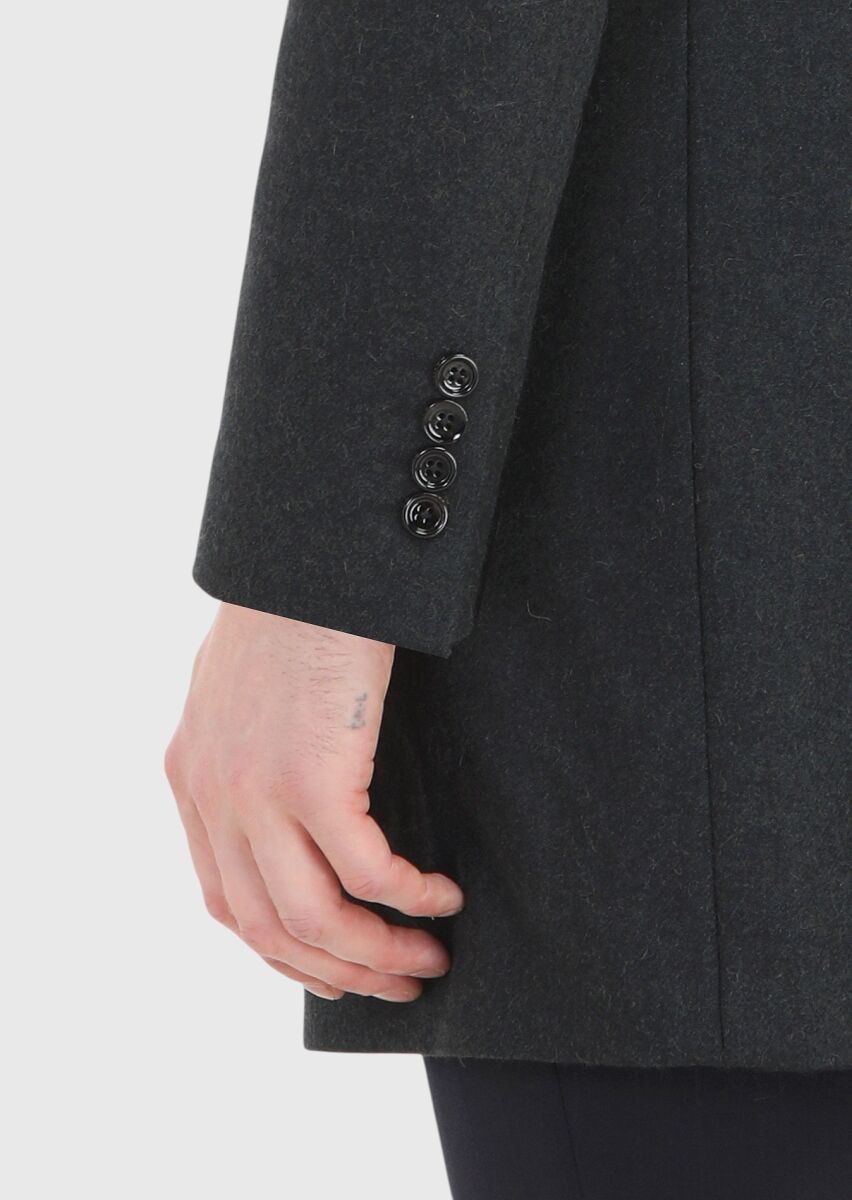 Grey Weaving Overcoat - 4