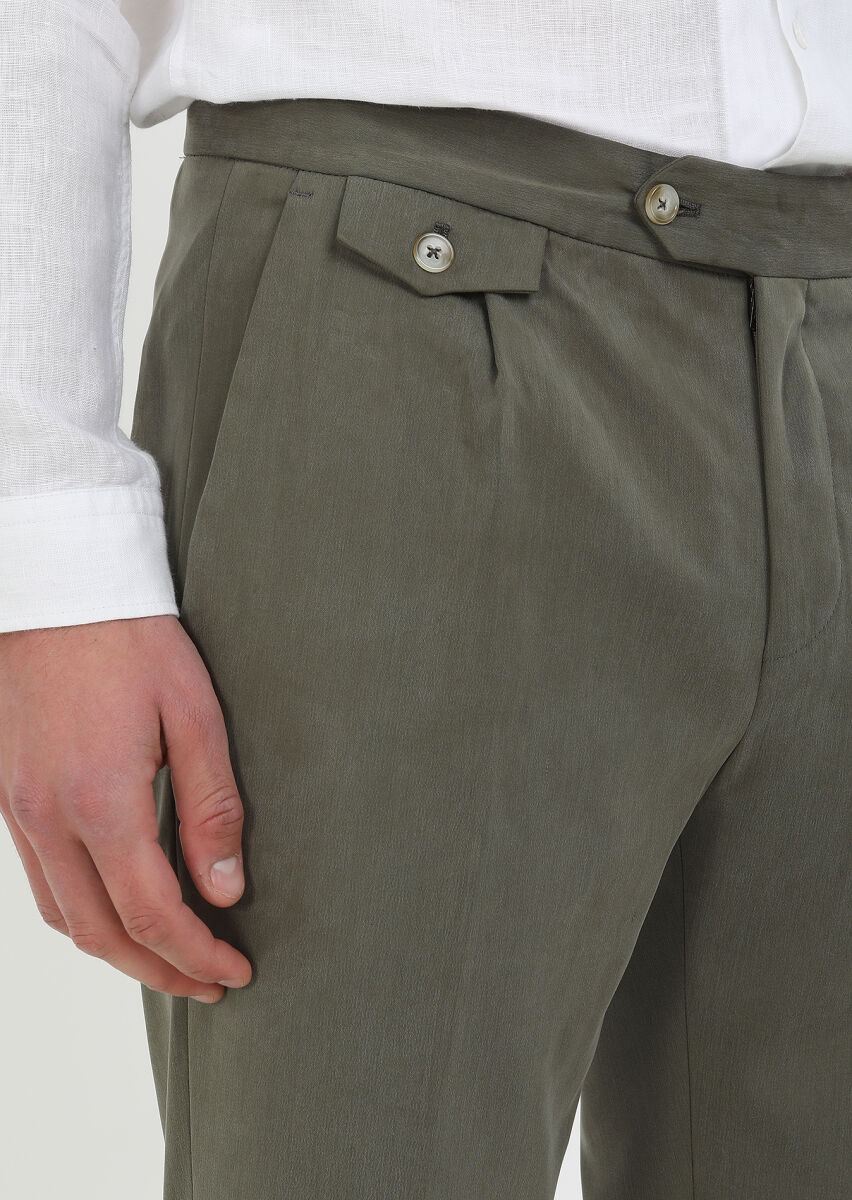 Haki Düz Zeroweight Slim Fit Takım Elbise - 6