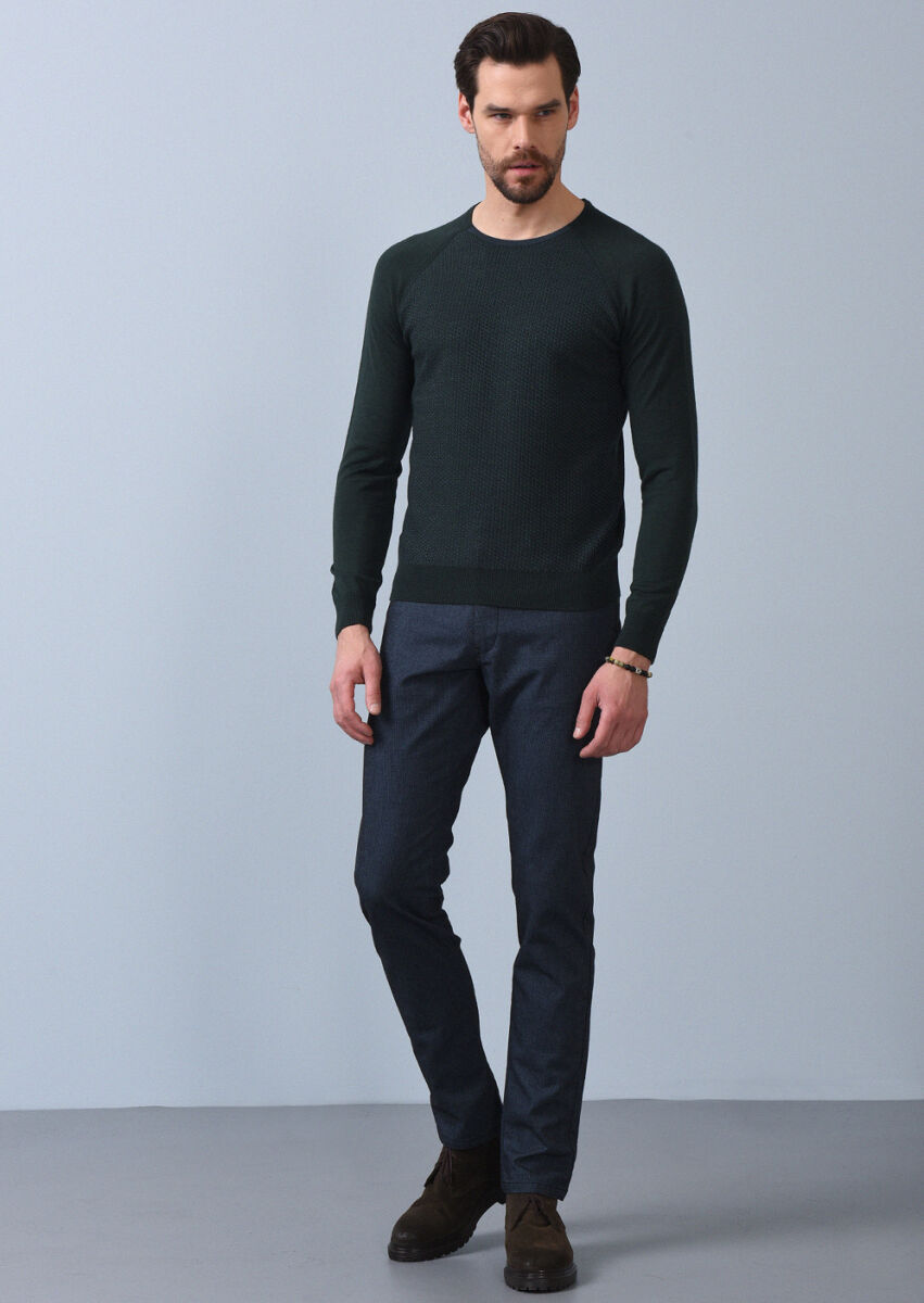 Khaki Knitwear Sweatshirt - 2