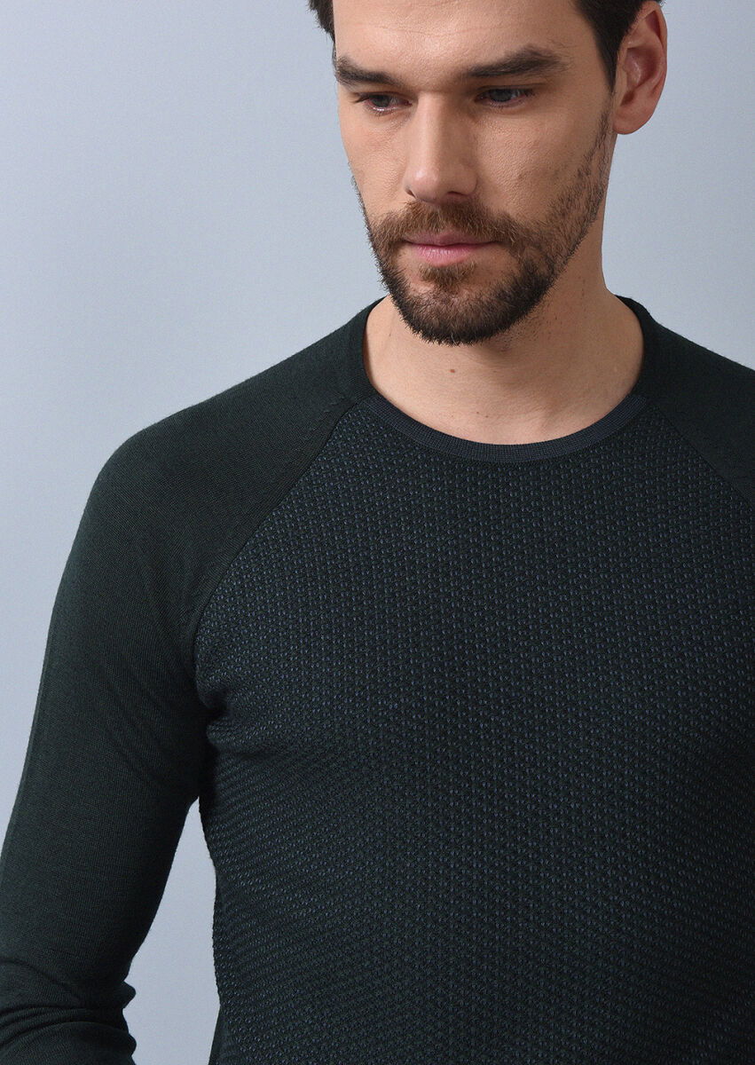 Khaki Knitwear Sweatshirt - 4