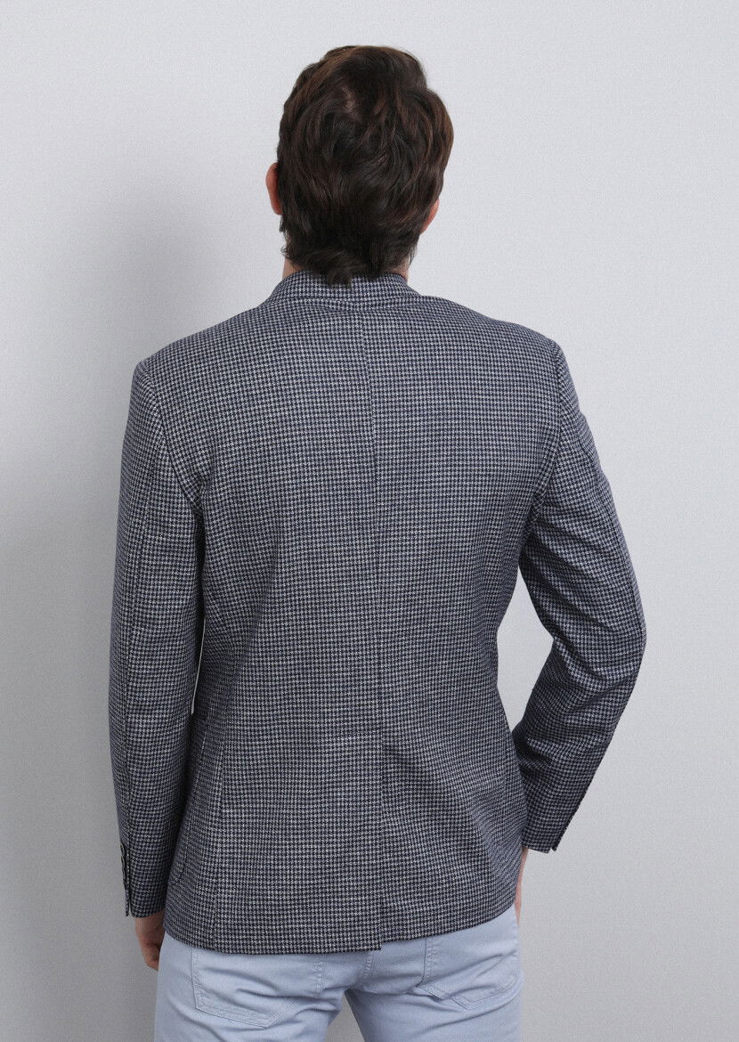 Lacivert Zeroweight Slim Fit Pamuk Karışımlı Ceket - 5