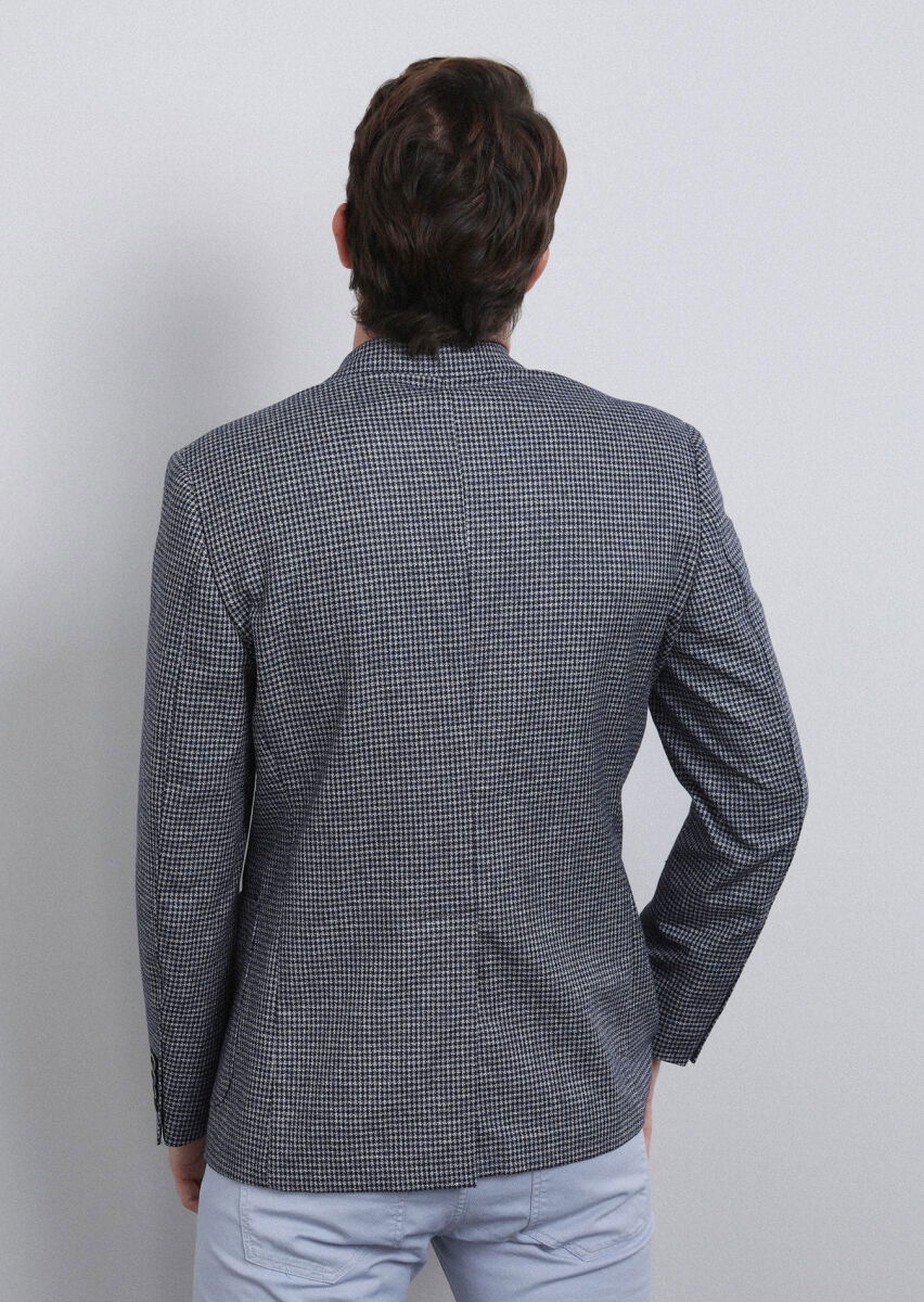 Lacivert Zeroweight Slim Fit Pamuk Karışımlı Ceket - 5