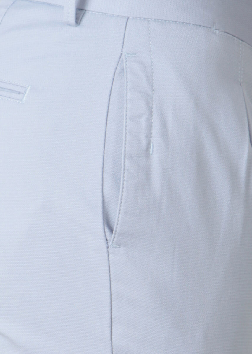 Mavi Düz Dokuma Slim Fit Casual Pamuk Karışımlı Pantolon - 3