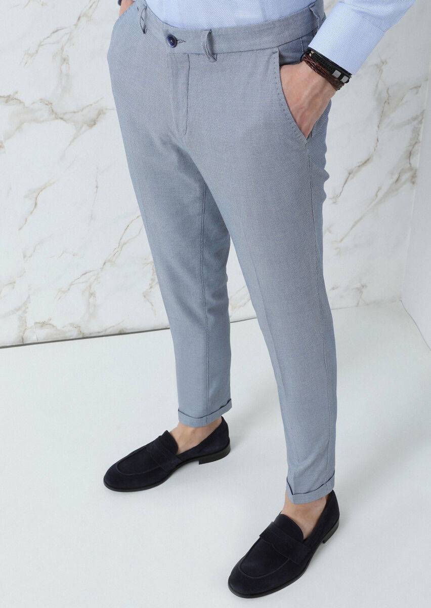Mavi Mikro Dokuma Regular Fit Smart Casual Pamuk Karışımlı Pantolon - 2