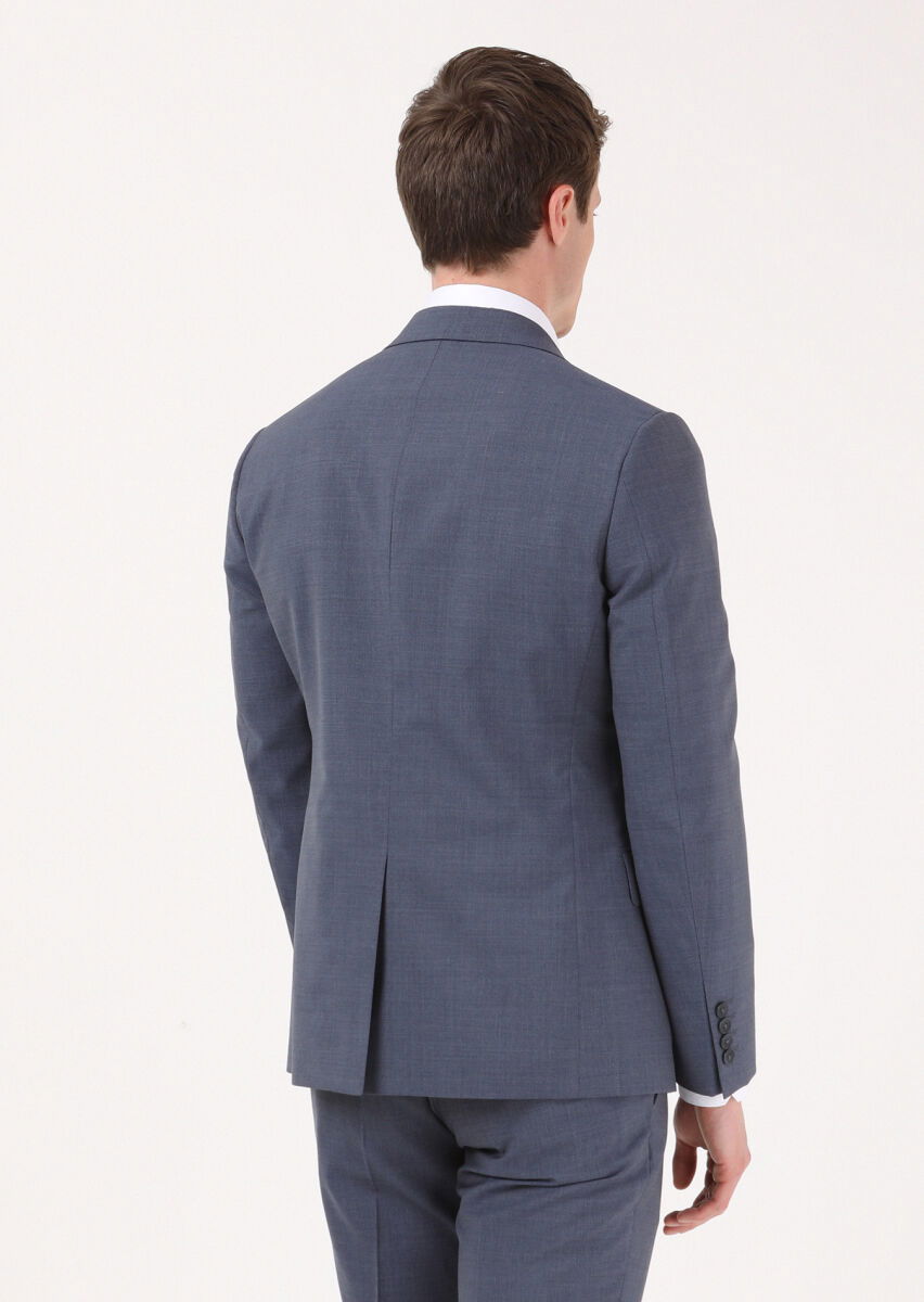 Mavi Mikro Zeroweight Slim Fit %100 Yün Takım Elbise - 5