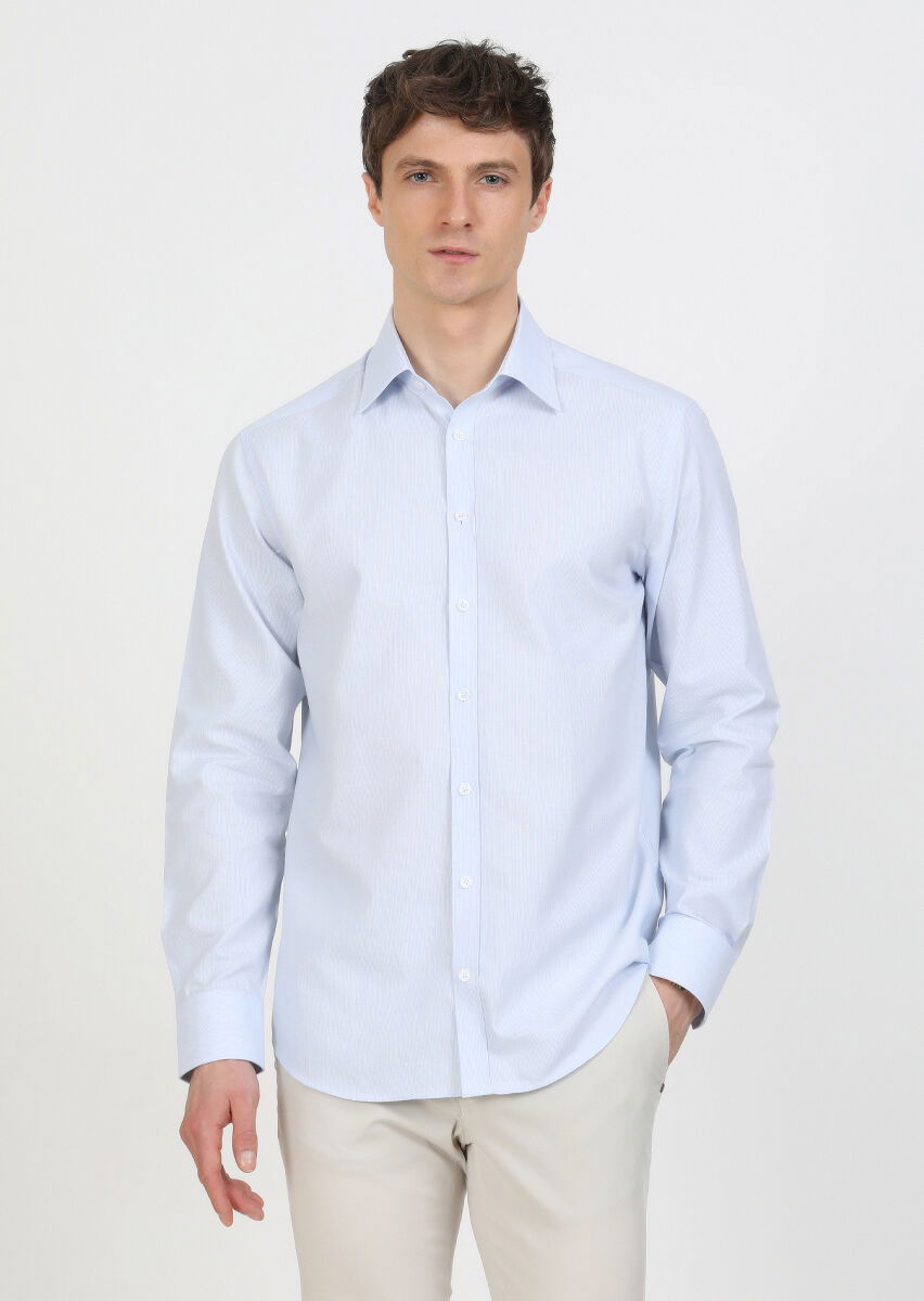 Mavi Regular Fit Dokuma Klasik %100 Pamuk Gömlek - 1