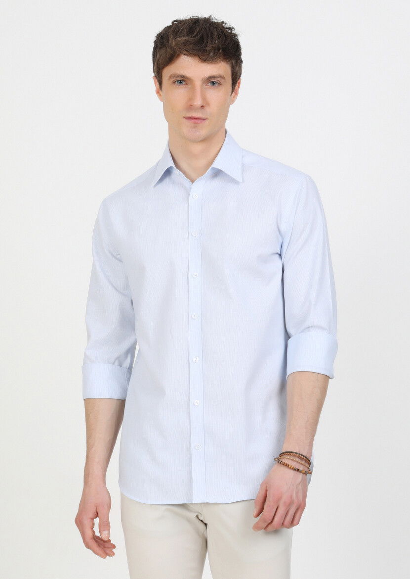 Mavi Regular Fit Dokuma Klasik %100 Pamuk Gömlek - 2