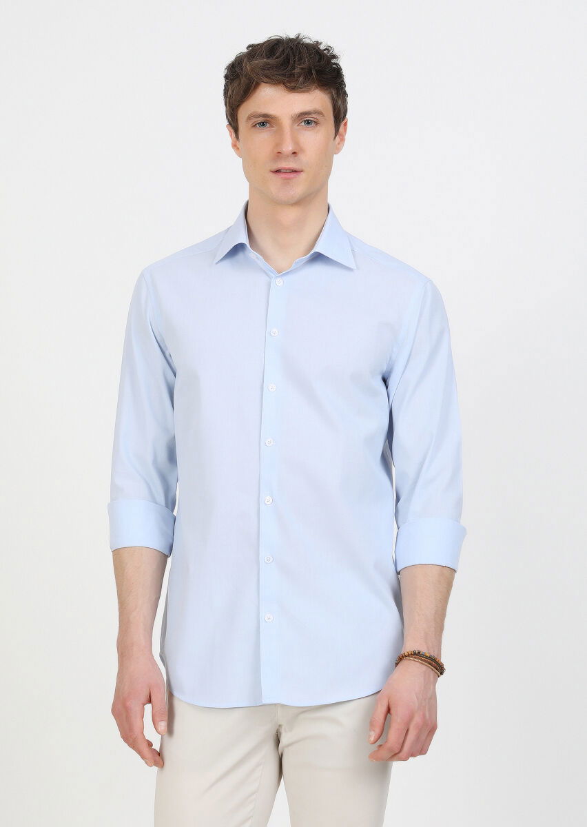 Mavi Regular Fit Dokuma Klasik %100 Pamuk Gömlek - 1
