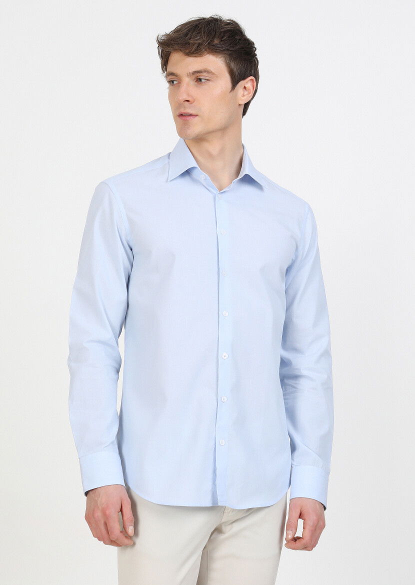Mavi Regular Fit Dokuma Klasik %100 Pamuk Gömlek - 2