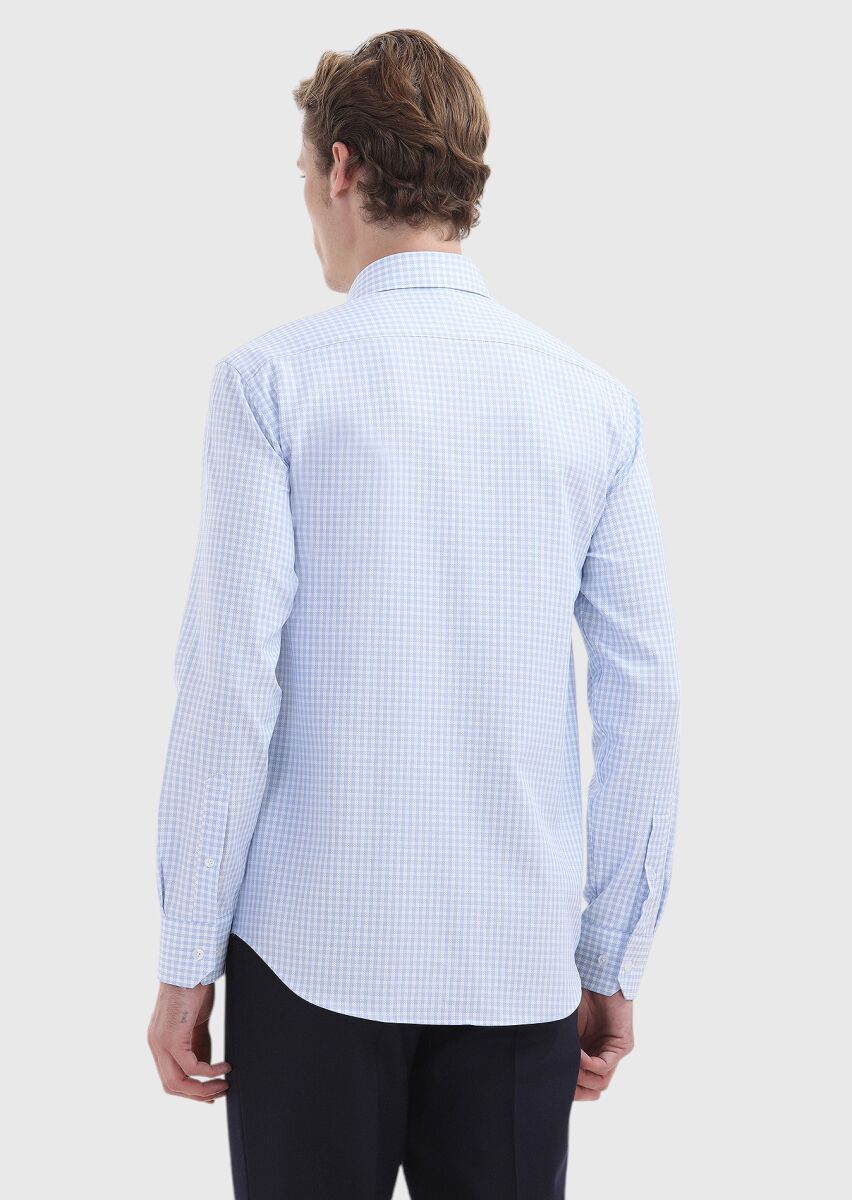 Mavi Regular Fit Dokuma Klasik %100 Pamuk Gömlek - 4