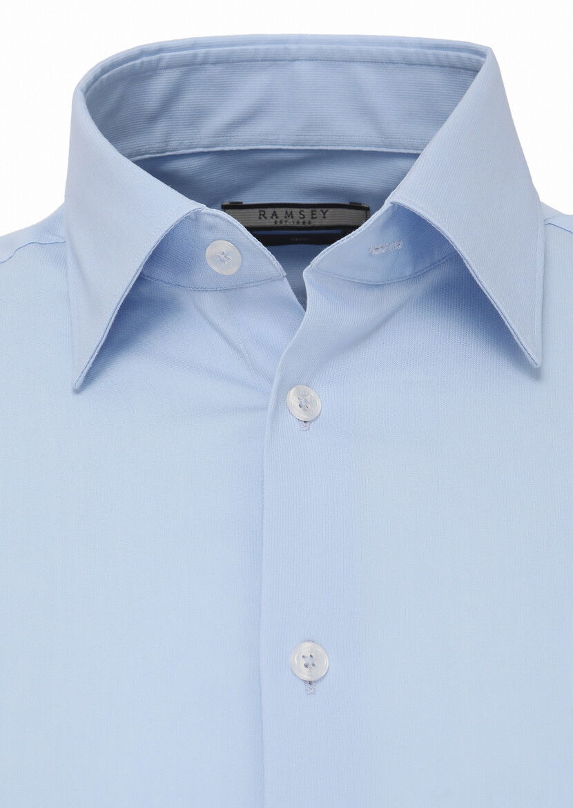Mavi Slim Fit Dokuma Klasik Pamuk Karışımlı Gömlek 
