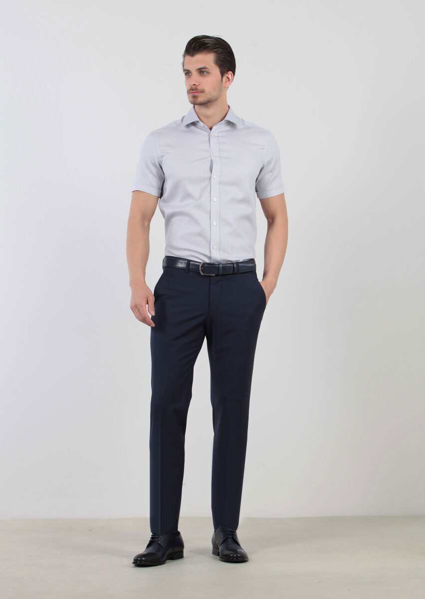 Saks Düz Kumaş Modern Fit Klasik Yün Karışımlı Pantolon - 2