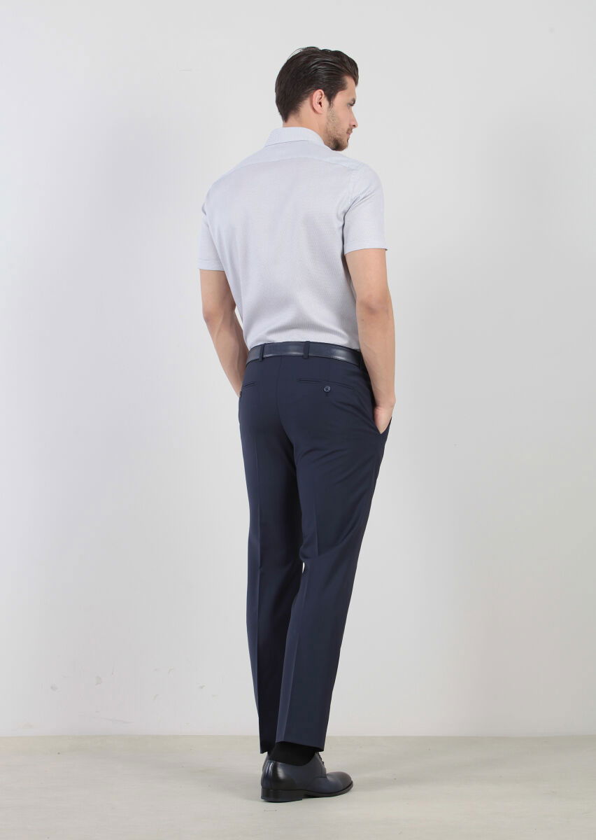 Saks Düz Kumaş Modern Fit Klasik Yün Karışımlı Pantolon - 4