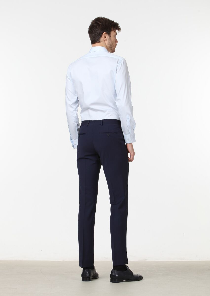 Saks Düz Kumaş Modern Fit Klasik Yün Karışımlı Pantolon - 4