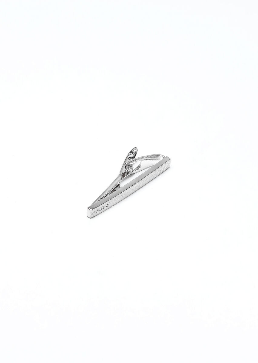 Silver Metal Kravat İğnesi - 1