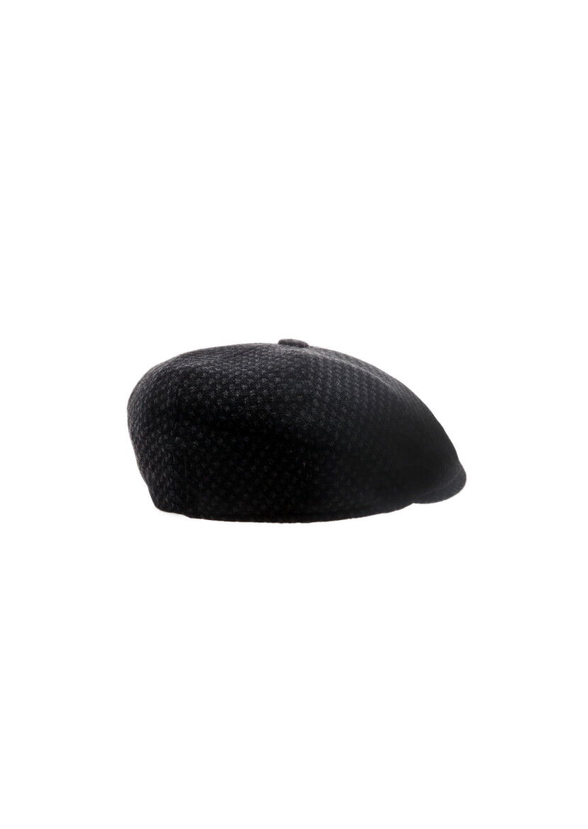 Siyah %50 Polyester ,%50 Yün Sapka - 3