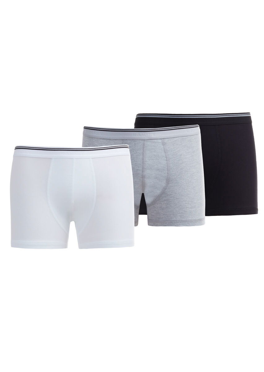 Siyah-gri-beyaz Boxer Set - 1