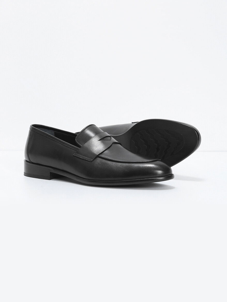 Siyah Loafer - 4