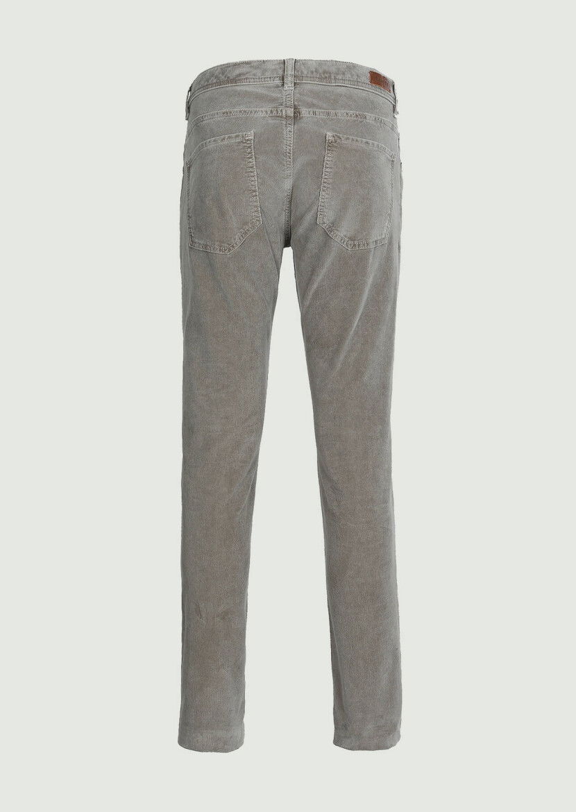 Vizon Düz Dokuma Slim Fit Casual Pamuk Karışımlı Pantolon - 5